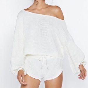 Nasty Gal Waffle Sweater Set